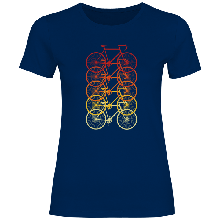 Fahrräder Farbverlauf - Damen T - Shirt - Textilzauber