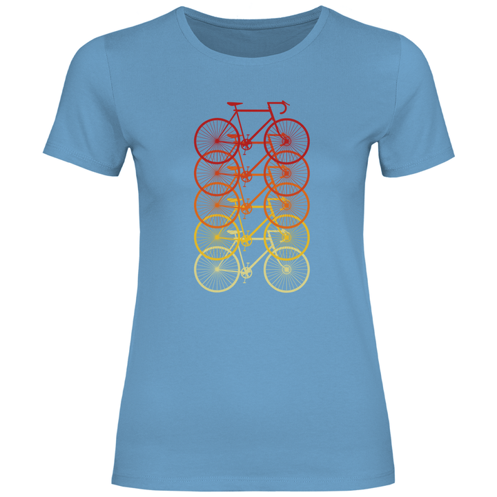 Fahrräder Farbverlauf - Damen T - Shirt - Textilzauber