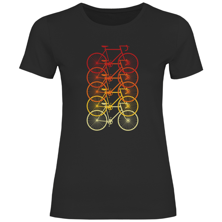 Fahrräder Farbverlauf - Damen T - Shirt - Textilzauber