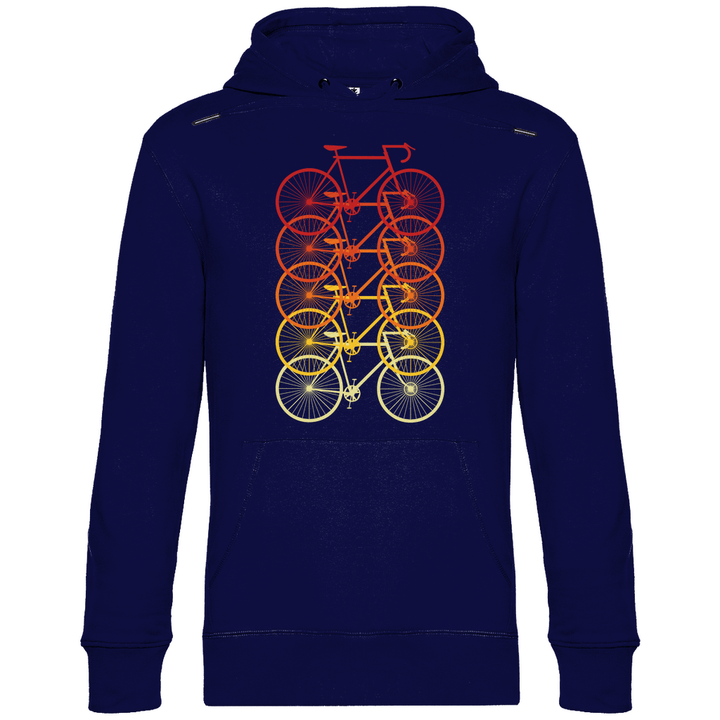 Fahrräder Farbverlauf - Herren Hoodie - Textilzauber