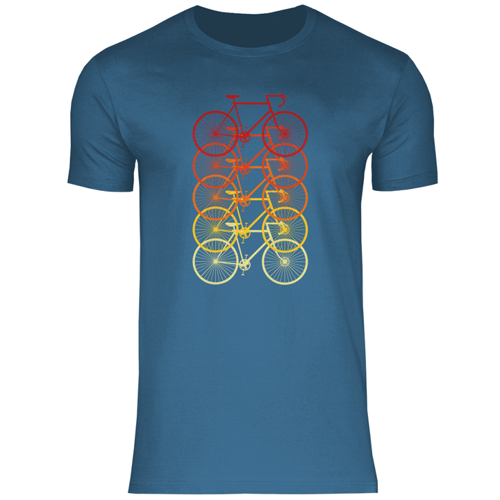 Fahrräder Farbverlauf - Herren T - Shirt - Textilzauber