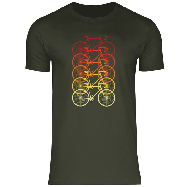 Fahrräder Farbverlauf - Herren T - Shirt - Textilzauber