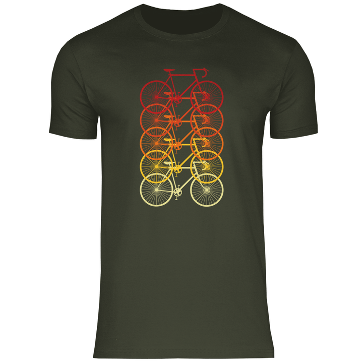 Fahrräder Farbverlauf - Herren T - Shirt - Textilzauber
