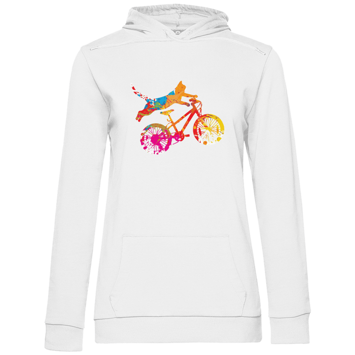 Fahrradkatze - Damen Hoodie - Textilzauber