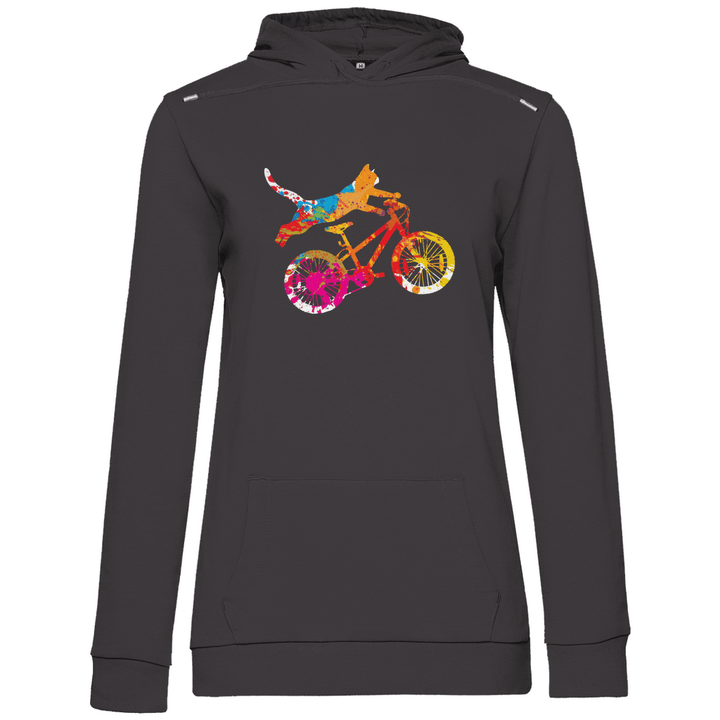 Fahrradkatze - Damen Hoodie - Textilzauber