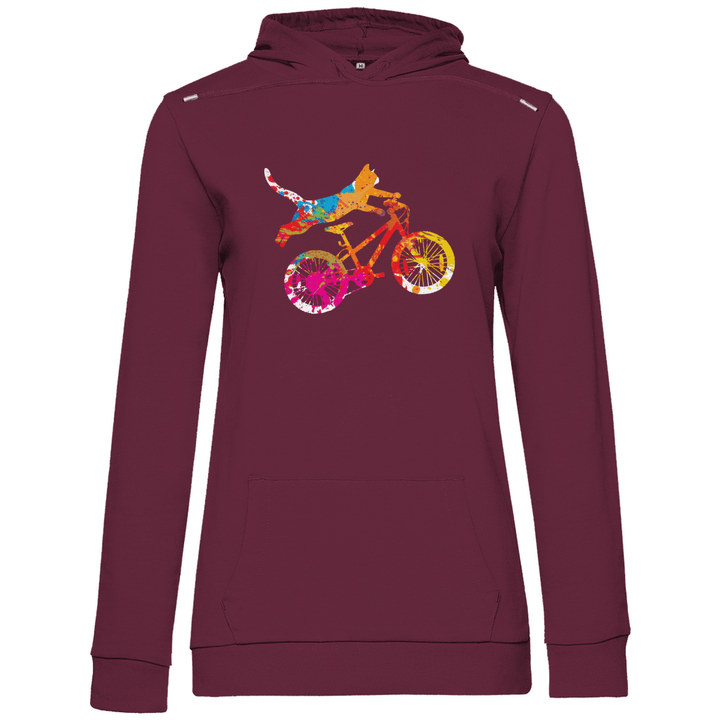 Fahrradkatze - Damen Hoodie - Textilzauber
