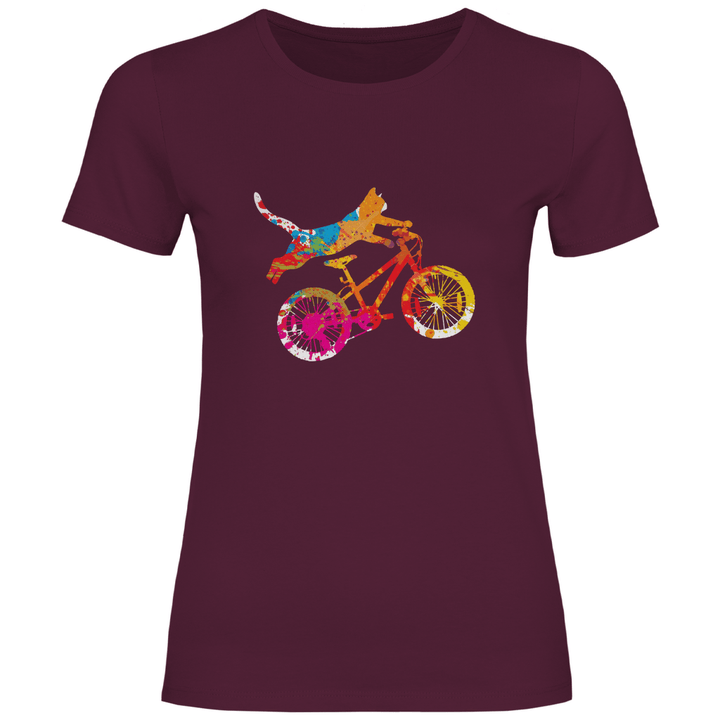 Fahrradkatze - Damen T - Shirt - Textilzauber