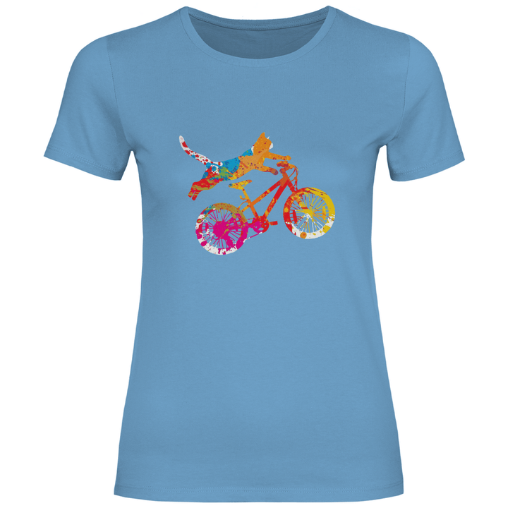 Fahrradkatze - Damen T - Shirt - Textilzauber