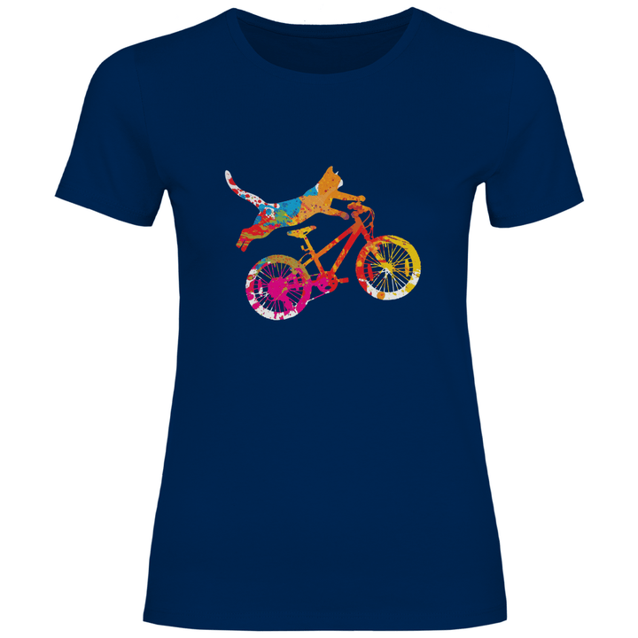 Fahrradkatze - Damen T - Shirt - Textilzauber
