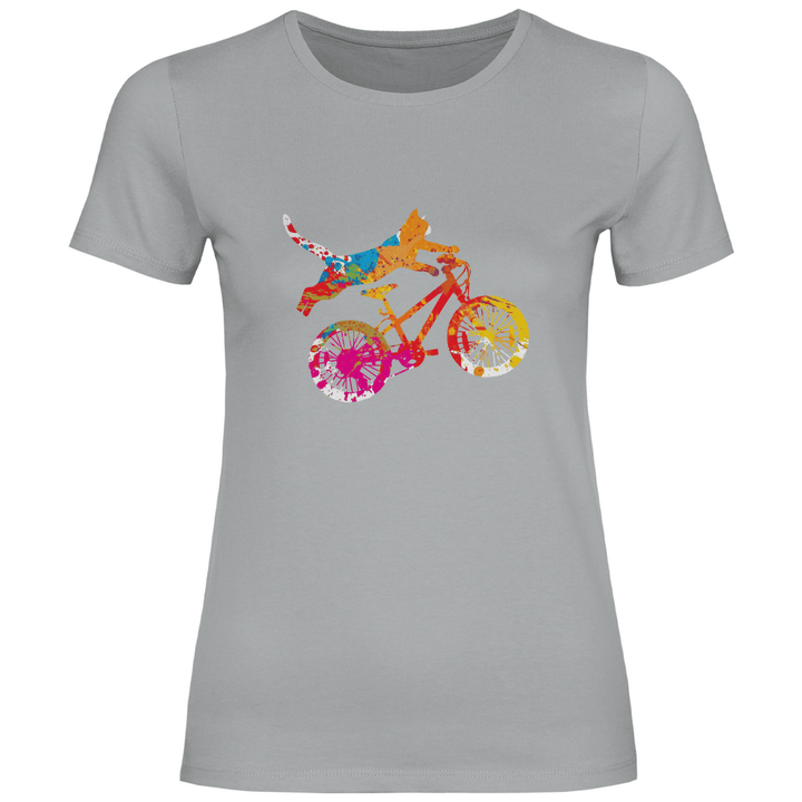 Fahrradkatze - Damen T - Shirt - Textilzauber