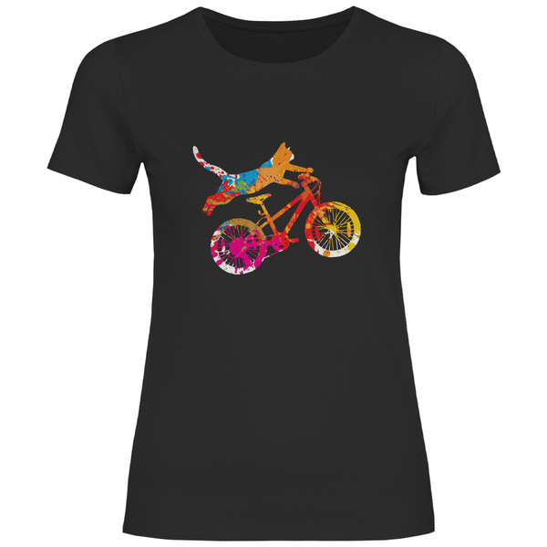 Fahrradkatze - Damen T - Shirt - Textilzauber