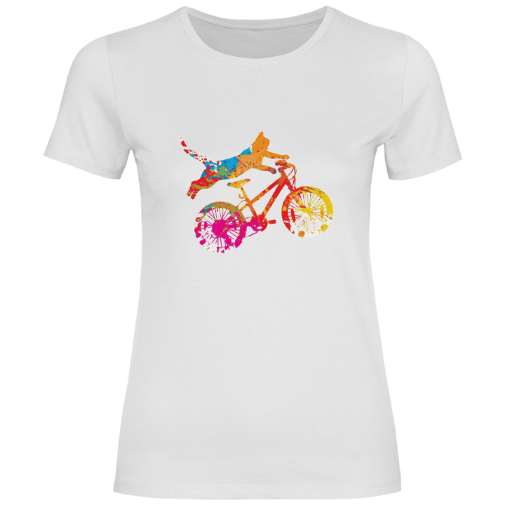 Fahrradkatze - Damen T - Shirt - Textilzauber