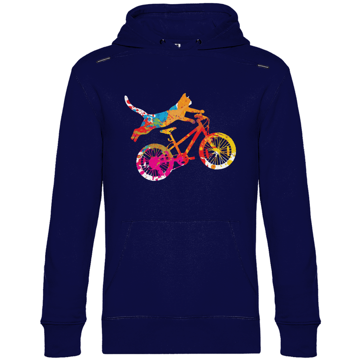 Fahrradkatze - Herren Hoodie - Textilzauber