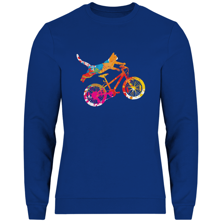 Fahrradkatze - Herren Sweatshirt - Textilzauber