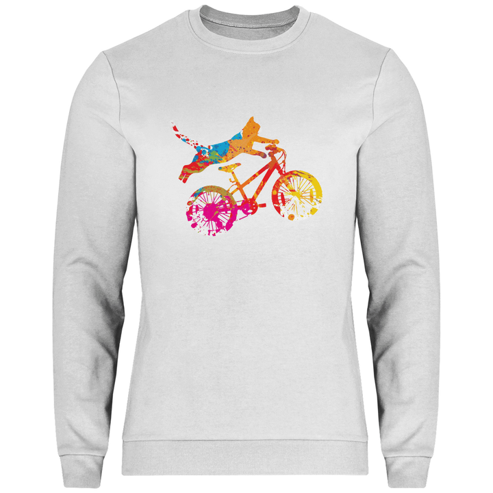 Fahrradkatze - Herren Sweatshirt - Textilzauber