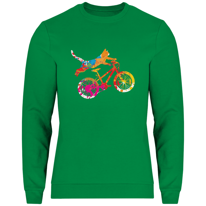 Fahrradkatze - Herren Sweatshirt - Textilzauber