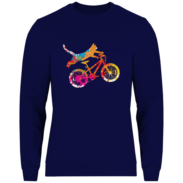 Fahrradkatze - Herren Sweatshirt - Textilzauber
