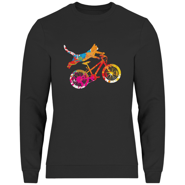 Fahrradkatze - Herren Sweatshirt - Textilzauber