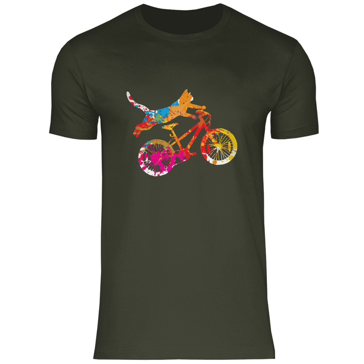 Fahrradkatze - Herren T - Shirt - Textilzauber