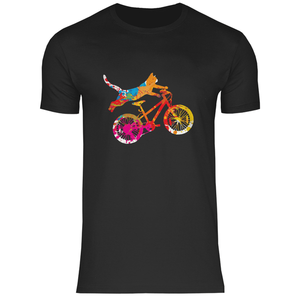 Fahrradkatze - Herren T - Shirt - Textilzauber