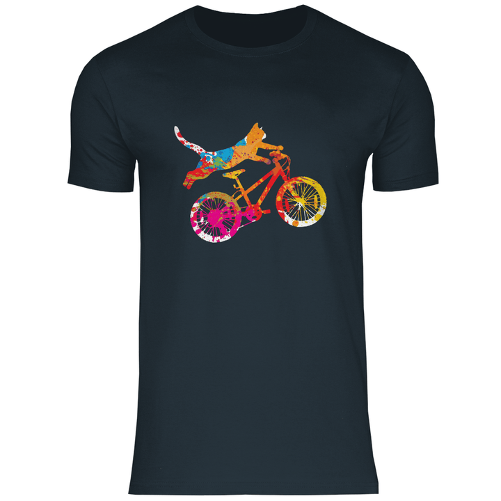 Fahrradkatze - Herren T - Shirt - Textilzauber