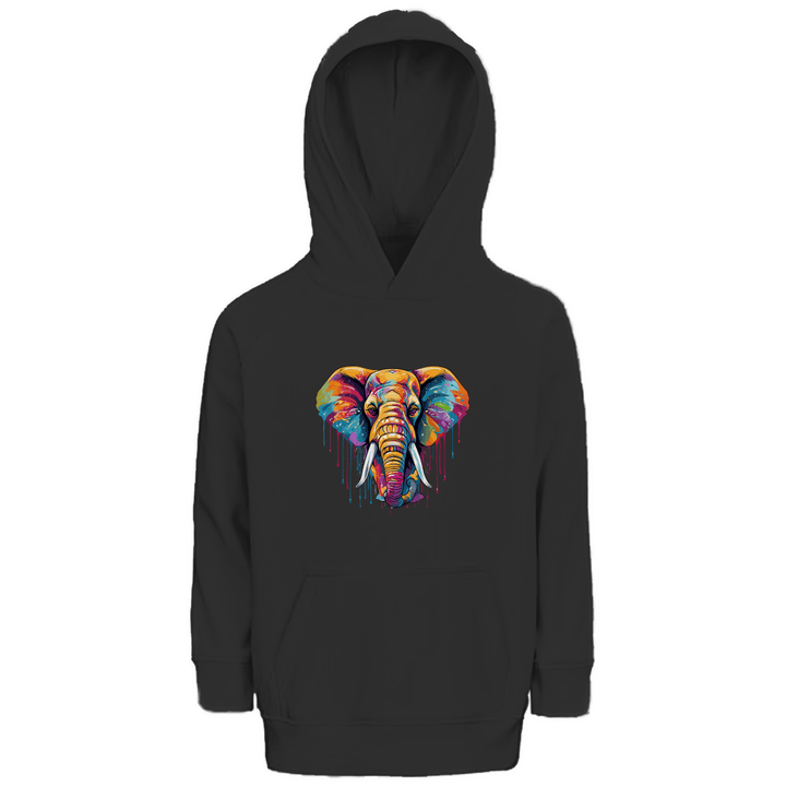 Farbenelefant - Premium Bio Kinderhoodie - Textilzauber