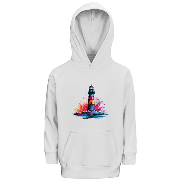 Farbenleuchtturm - Premium Bio Kinderhoodie - Textilzauber