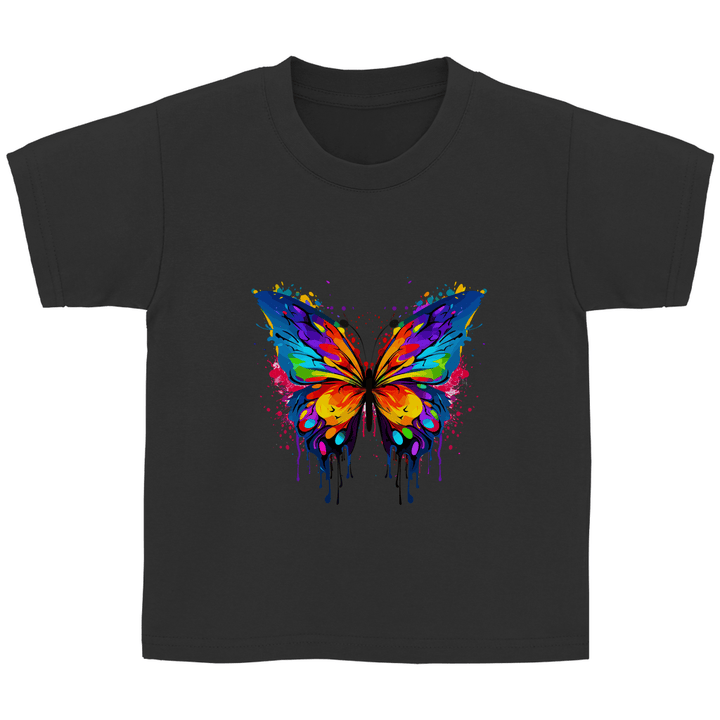 Farbschmetterling - Kinder T - Shirt - Textilzauber