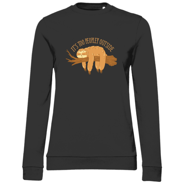 Faultier Antisocial - Damen Sweatshirt - Textilzauber
