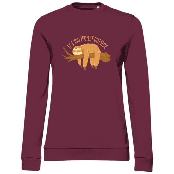 Faultier Antisocial - Damen Sweatshirt - Textilzauber