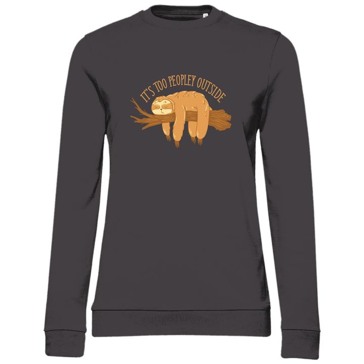 Faultier Antisocial - Damen Sweatshirt - Textilzauber