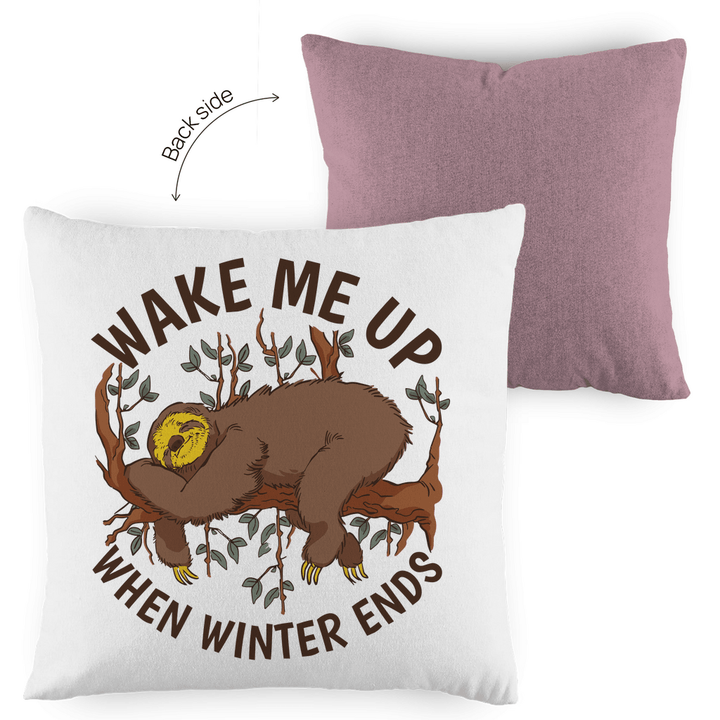 Faultier Wake me up... Dekokissen zweifarbig - Textilzauber