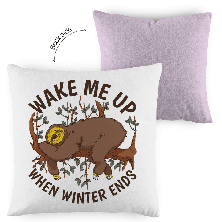 Faultier Wake me up... Dekokissen zweifarbig - Textilzauber