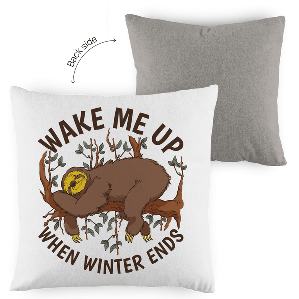 Faultier Wake me up... Dekokissen zweifarbig - Textilzauber
