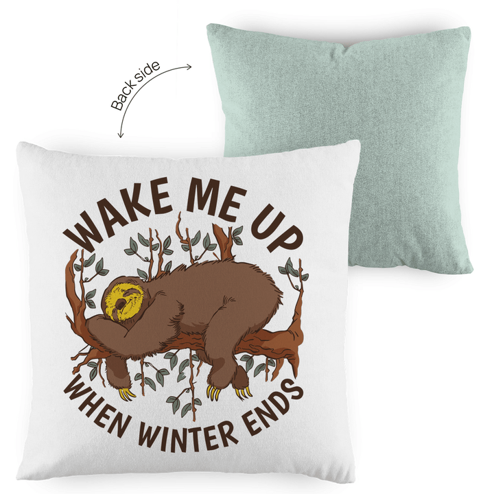 Faultier Wake me up... Dekokissen zweifarbig - Textilzauber