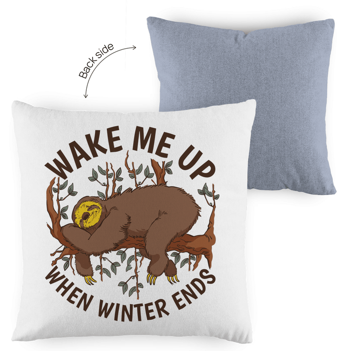 Faultier Wake me up... Dekokissen zweifarbig - Textilzauber