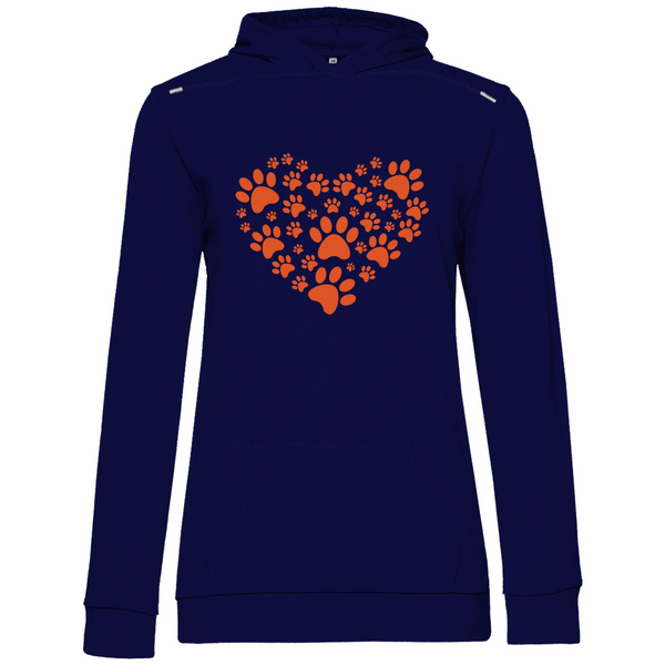 Pfoten-Herz - Damen Hoodie