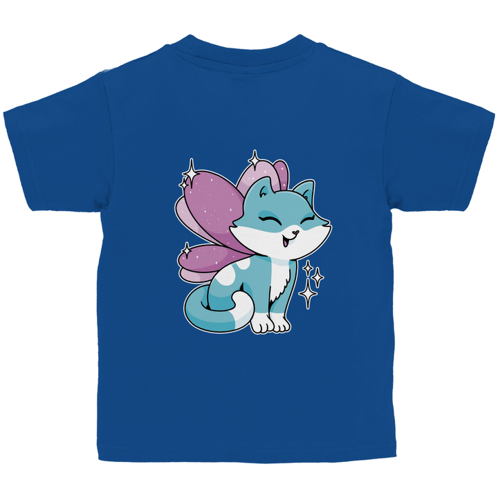 Feenkatze - Kinder T - Shirt mit Rückendruck - Textilzauber