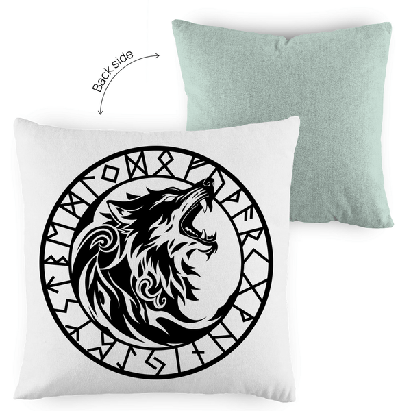 Fenrir - Dekokissen zweifarbig - Textilzauber