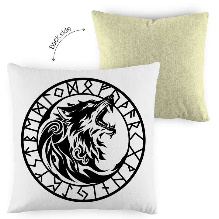 Fenrir - Dekokissen zweifarbig - Textilzauber