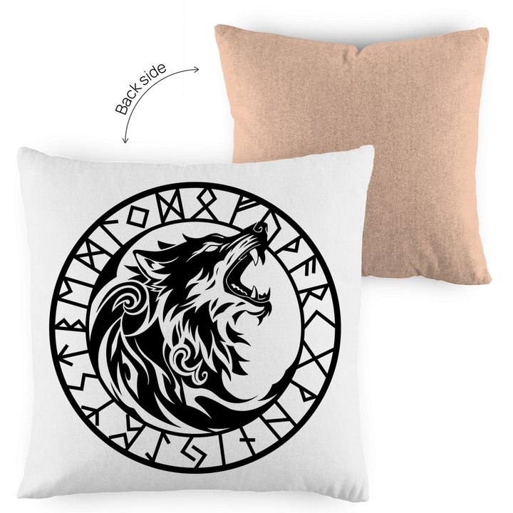 Fenrir - Dekokissen zweifarbig - Textilzauber