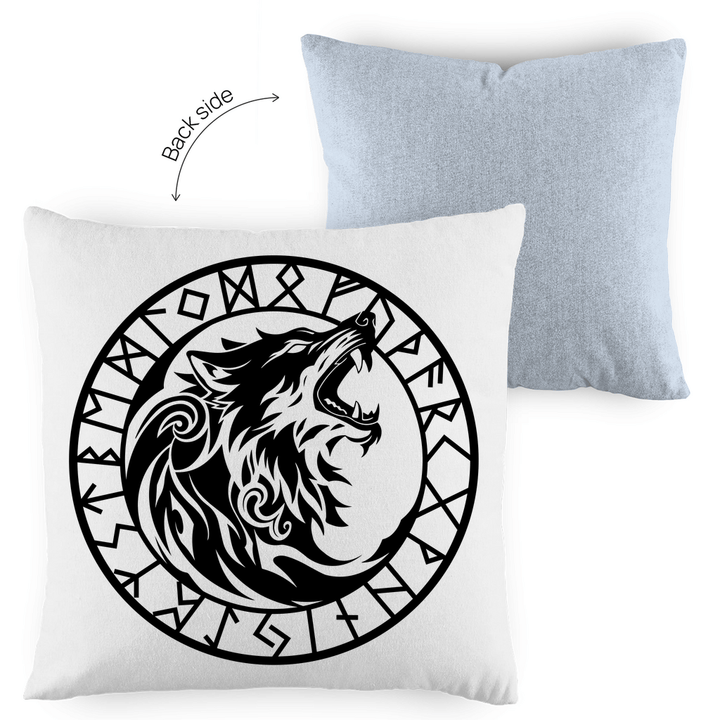 Fenrir - Dekokissen zweifarbig - Textilzauber