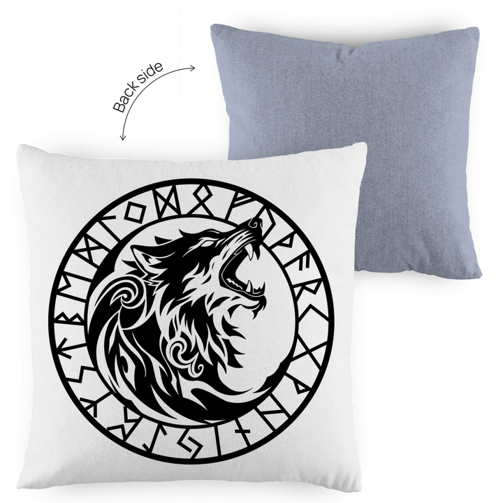 Fenrir - Dekokissen zweifarbig - Textilzauber