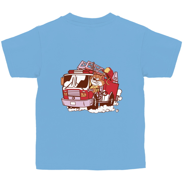 Feuerwehrtruck - Kinder T - Shirt mit Rückendruck - Textilzauber