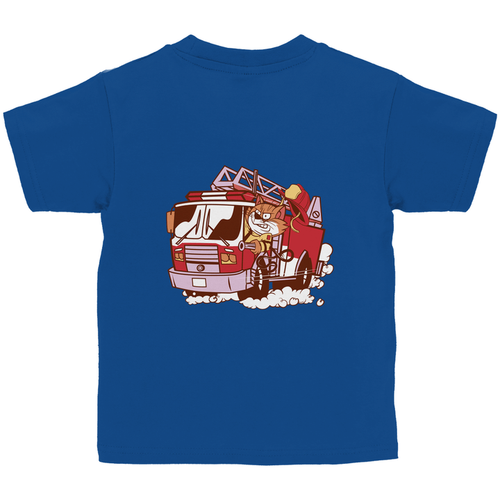 Feuerwehrtruck - Kinder T - Shirt mit Rückendruck - Textilzauber