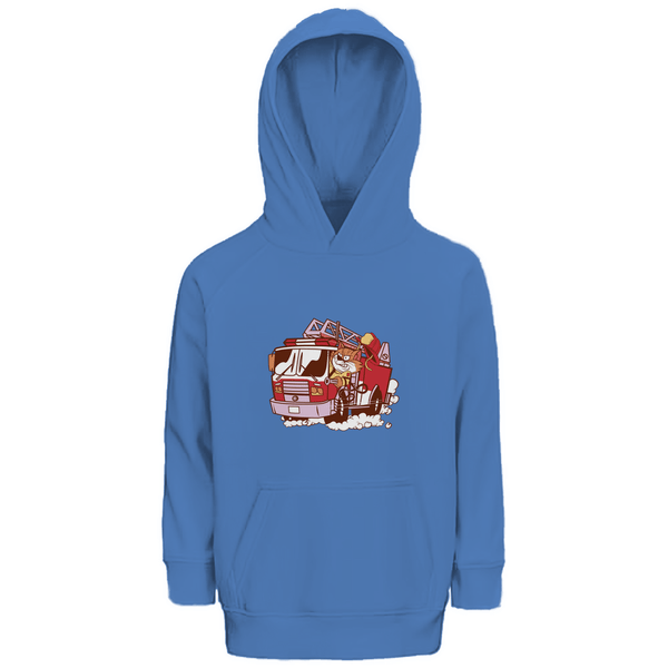 Feuerwehrtruck - Premium Bio Kinderhoodie - Textilzauber