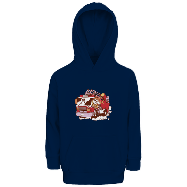 Feuerwehrtruck - Premium Bio Kinderhoodie - Textilzauber