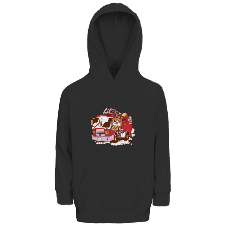 Feuerwehrtruck - Premium Bio Kinderhoodie - Textilzauber
