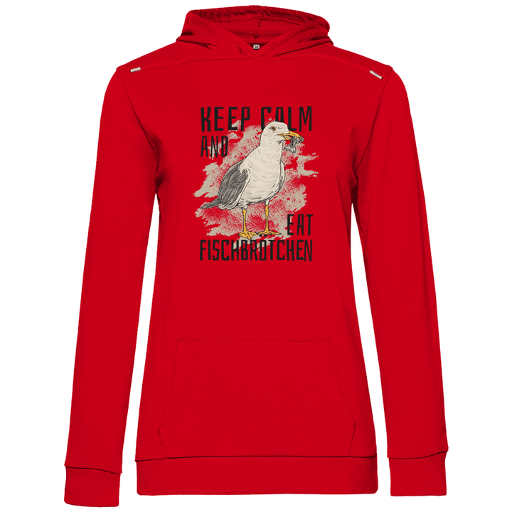 Fischbrötchen Möwe - Damen Hoodie - Textilzauber