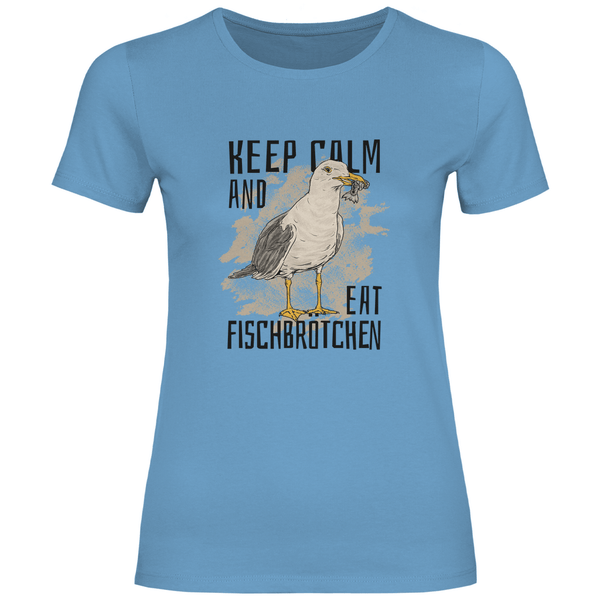 Fischbrötchen Möwe - Damen T - Shirt - Textilzauber